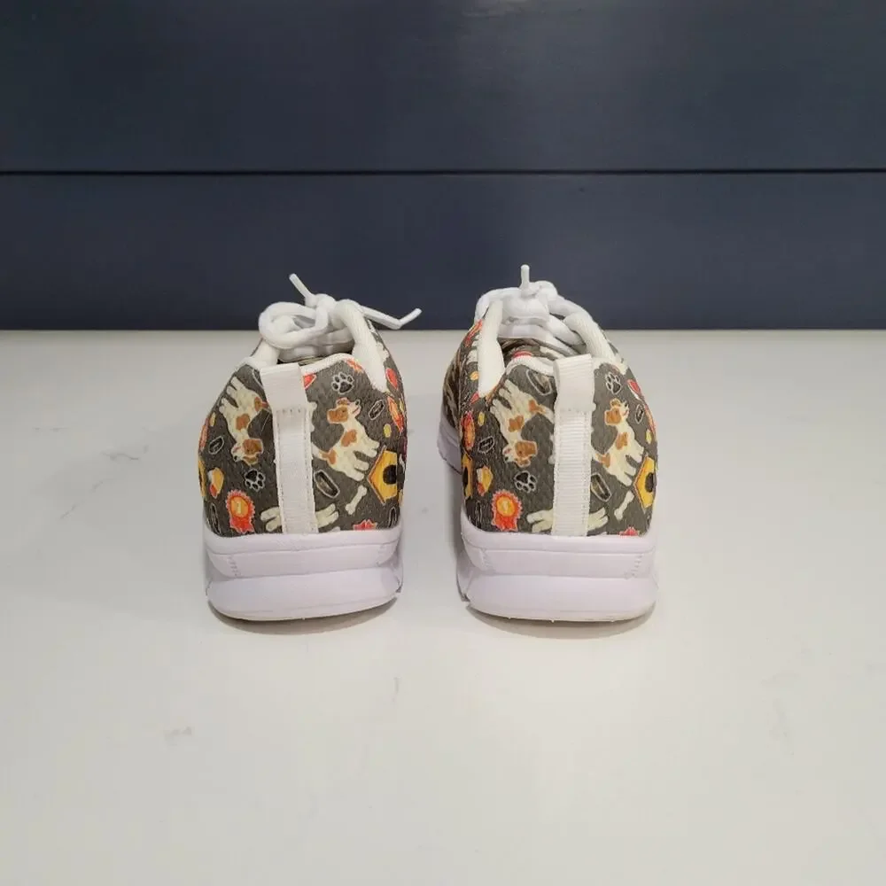 Jack Russell Patterned Sneaker Size 8